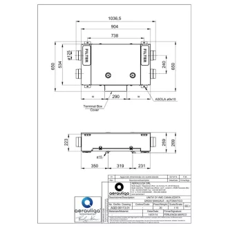 Aerauliqa QR-180A központi hővisszanyerős szellőztető, LCD kijelzős vezérléssel - WaterMarkt.hu