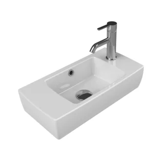 CeraStyle CITY MINI - porcelán mosdó - JOBB csaplyukkal - 50 x 25 cm - WaterMarkt.hu