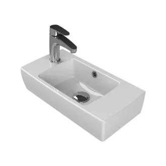 CeraStyle CITY MINI - porcelán mosdó - BAL csaplyukkal - 50 x 25 cm - WaterMarkt.hu