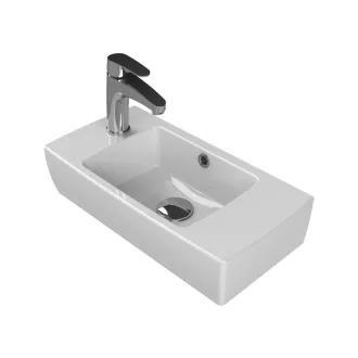 CeraStyle CITY MINI - porcelán mosdó - BAL csaplyukkal - 50 x 25 cm - WaterMarkt.hu
