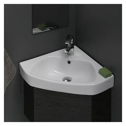 CeraStyle ARDA - SAROKBA építhető - porcelán mosdókagyló - 46 x 46 cm - WaterMarkt.hu
