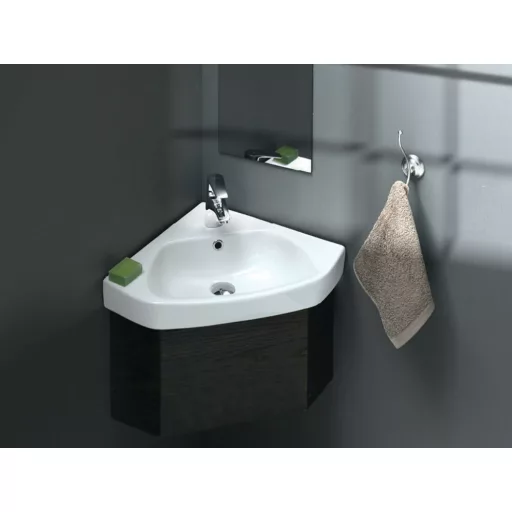 CeraStyle ARDA - SAROKBA építhető - porcelán mosdókagyló - 46 x 46 cm - WaterMarkt.hu