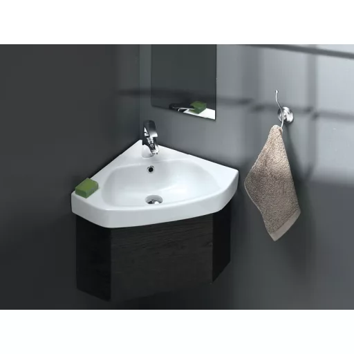 CeraStyle ARDA - SAROKBA építhető - porcelán mosdókagyló - 46 x 46 cm - WaterMarkt.hu