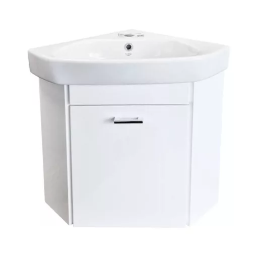 CeraStyle ARDA - SAROKBA építhető - porcelán mosdókagyló - 46 x 46 cm - WaterMarkt.hu