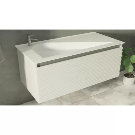 TMP TROYA100 fali fürdőszobabútor - Akrivit öntött műmárvány mosdóval - 100 x 48,5 cm - WaterMarkt.hu