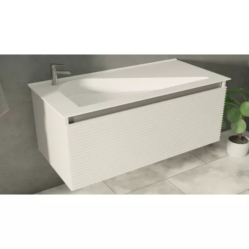 TMP TROYA100 fali fürdőszobabútor - Akrivit öntött műmárvány mosdóval - 100 x 48,5 cm - WaterMarkt.hu