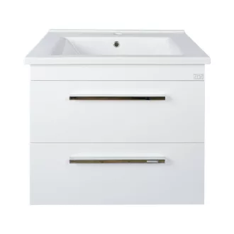 TMP VIVA 65 fali fürdőszobabútor - Sanovit ATRIA 9065 porcelán mosdóval - 65 x 45,5 cm - WaterMarkt.hu