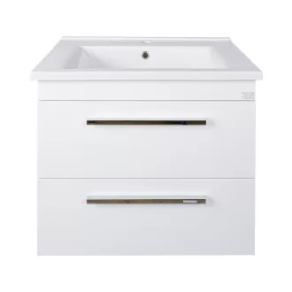 TMP VIVA 65 fali fürdőszobabútor - Sanovit ATRIA 9065 porcelán mosdóval - 65 x 45,5 cm - WaterMarkt.hu