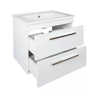 TMP VIVA 65 fali fürdőszobabútor - Sanovit ATRIA 9065 porcelán mosdóval - 65 x 45,5 cm - WaterMarkt.hu