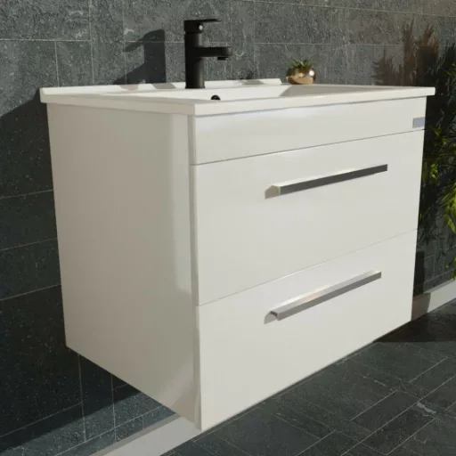 TMP VIVA 65 fali fürdőszobabútor - Sanovit ATRIA 9065 porcelán mosdóval - 65 x 45,5 cm - WaterMarkt.hu