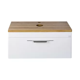 TMP MOON 90 cm fehér - natúr dió - fali fürdőszobabútor - mosdó nélkül - Top Counter mosdókhoz - WaterMarkt.hu