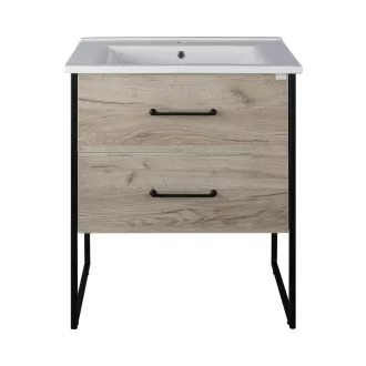 TMP IRON 75 álló fürdőszobabútor - Sanovit ATRIA 9075 porcelán mosdóval - 75 x 45,5 cm - WaterMarkt.hu