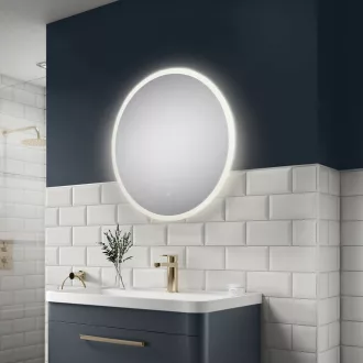 TMP LUX Touch fürdőszobai tükör - KEREK - LED világítással - érintő kapcsolóval - Ø 60 cm - WaterMarkt.hu