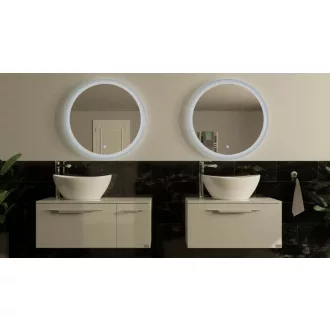 TMP LUX Touch fürdőszobai tükör - KEREK - LED világítással - érintő kapcsolóval - Ø 60 cm - WaterMarkt.hu