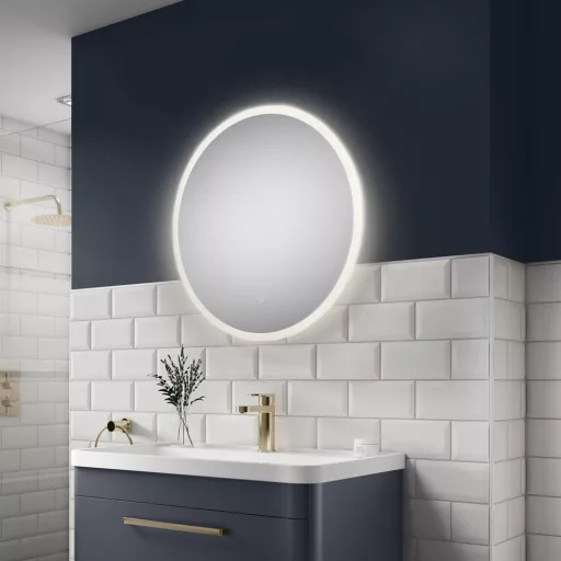 TMP LUX Touch fürdőszobai tükör - KEREK - LED világítással - érintő kapcsolóval - Ø 80 cm - WaterMarkt.hu