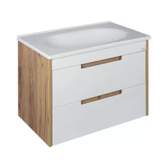 TMP GOLDY 75 fali fürdőszobabútor - öntött műmárvány mosdóval - 75 x 50 x 51 cm - WaterMarkt.hu