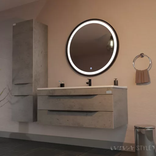 TMP VOX 100 SZÜRKE fali fürdőszobabútor - öntött műmárvány mosdóval - 100 cm - WaterMarkt.hu