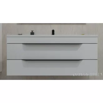 TMP VOX 85 FEHÉR fali fürdőszobabútor - öntött műmárvány mosdóval - 85 x 47 cm - WaterMarkt.hu