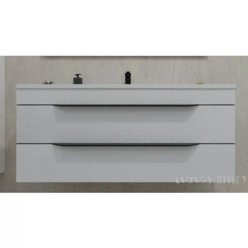TMP VOX 85 FEHÉR fali fürdőszobabútor - öntött műmárvány mosdóval - 85 x 47 cm - WaterMarkt.hu