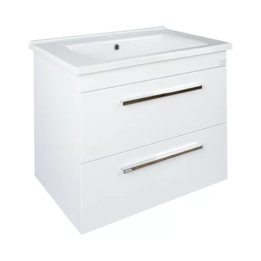 TMP VIVA 55 fali fürdőszobabútor - Sanovit ATRIA 9055 porcelán mosdóval - 55x45,5 cm - WaterMarkt.hu