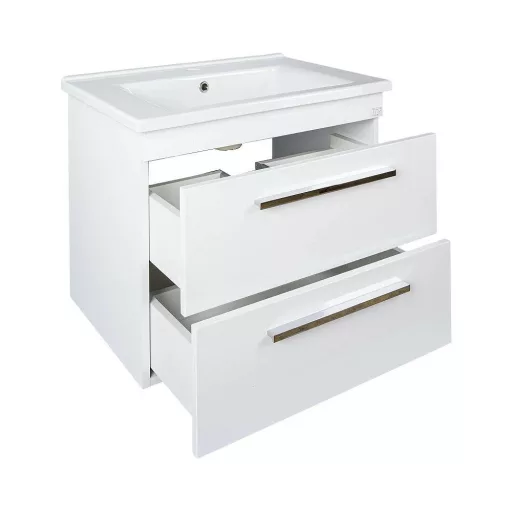 TMP VIVA 55 fali fürdőszobabútor - Sanovit ATRIA 9055 porcelán mosdóval - 55x45,5 cm - WaterMarkt.hu
