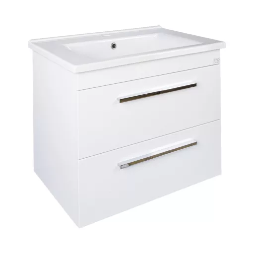 TMP VIVA 75 fali függesztett fürdőszobabútor - Sanovit ATRIA 9075 porcelán mosdóval - 75 x 45,5 cm - WaterMarkt.hu