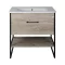 TMP IRON 85 álló fürdőszobabútor - Sanovit ATRIA 9085 porcelán mosdóval - 85 x 45,5cm - WaterMarkt.hu