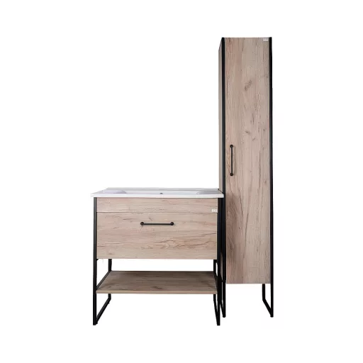 TMP IRON 85 álló fürdőszobabútor - Sanovit ATRIA 9085 porcelán mosdóval - 85 x 45,5cm - WaterMarkt.hu