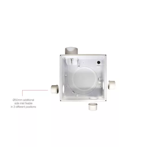 Aerauliqa QXD-80 ventilátor magas nyomásértékkel, beépített pillangószeleppel, WC csésze elszívásához - WaterMarkt.hu