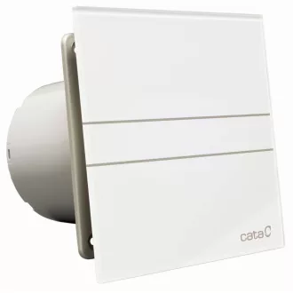 Cata E-100MTH ventilátor metakrilát előlappal, utószellőztető, alapszellőztető és páraérzékelő funkcióval, fehér - WaterMarkt.hu