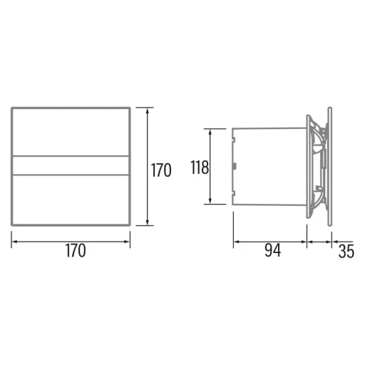 Cata E-120GT ventilátor üveg előlappal, utószellőztető funkcióval, fehér - WaterMarkt.hu