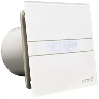 Cata E-150GTH ventilátor üveg előlappal, utószellőztető, alapszellőztető és páraérzékelő funkcióval, fehér - WaterMarkt.hu