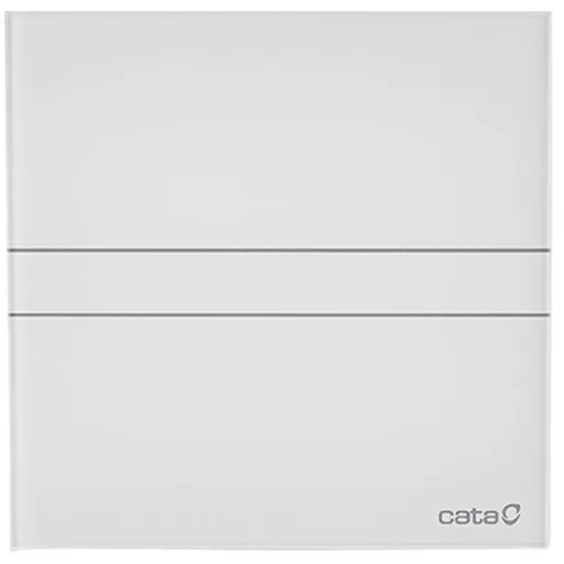 Cata E-150GTH ventilátor üveg előlappal, utószellőztető, alapszellőztető és páraérzékelő funkcióval, fehér - WaterMarkt.hu