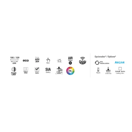 Pando P-2000/120 cm vörösréz VINTAGE kürtős páraelszívó, V.2200