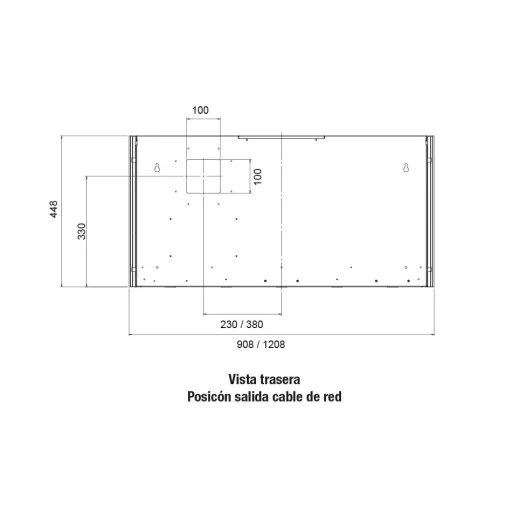 Pando P746/120 cm IX-DEKTON LAURENT FLCR-AE fali páraelszívó, V.1050, EXTRA CSENDES
