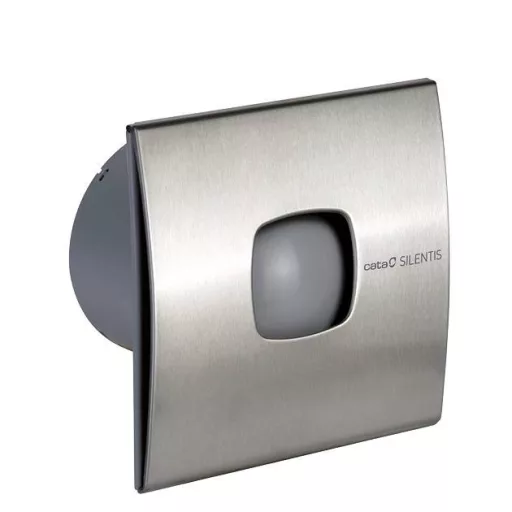 Cata Silentis 10 Timer Inox (Low Noise) ventilátor utószellőztető funkcióval, pillangószeleppel - WaterMarkt.hu