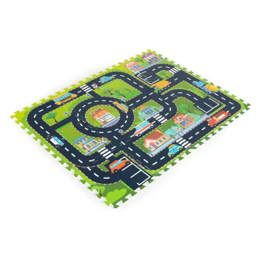 Habszivacs puzzle szőnyeg városi utcák