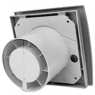 Cata UC-10 Silentis Hygro szürke ventilátor utószellőztető és páraérzékelő funkcióval, fordulatszám állítási lehetőséggel, dekoratív előlappal, pillangószeleppel - WaterMarkt.hu