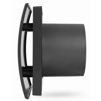 Cata UC-10 Silentis Hygro fekete ventilátor utószellőztető és páraérzékelő funkcióval, fordulatszám állítási lehetőséggel, dekoratív előlappal, pillangószeleppel - WaterMarkt.hu
