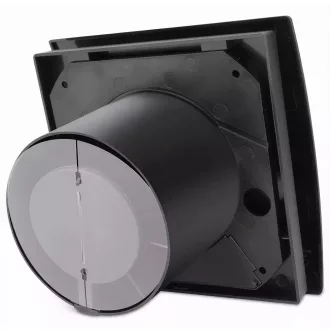 Cata UC-10 Silentis Hygro fekete ventilátor utószellőztető és páraérzékelő funkcióval, fordulatszám állítási lehetőséggel, dekoratív előlappal, pillangószeleppel - WaterMarkt.hu