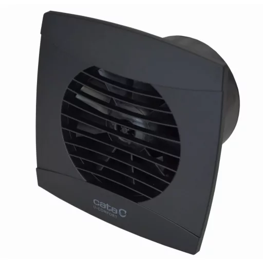 Cata UC-10 STD fekete ventilátor, pillangószeleppel - WaterMarkt.hu