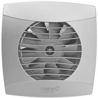 Cata UC-12 Timer Silver ventilátor utószellőztető funkcióval, pillangószeleppel, szürke - WaterMarkt.hu