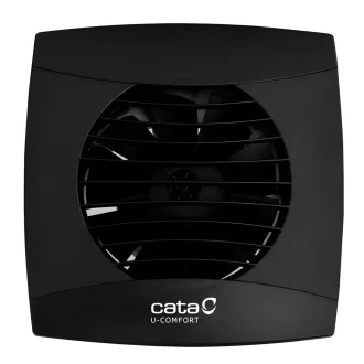 Cata UC-12 Timer fekete ventilátor utószellőztető funkcióval, pillangószeleppel - WaterMarkt.hu