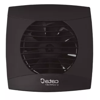Cata UC-12 Hygro fekete ventilátor utószellőztető és páraérzékelő funkcióval, fordulatszám állítási lehetőséggel, pillangószeleppel - WaterMarkt.hu