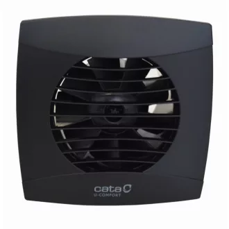 Cata UC-12 Hygro fekete ventilátor utószellőztető és páraérzékelő funkcióval, fordulatszám állítási lehetőséggel, pillangószeleppel - WaterMarkt.hu