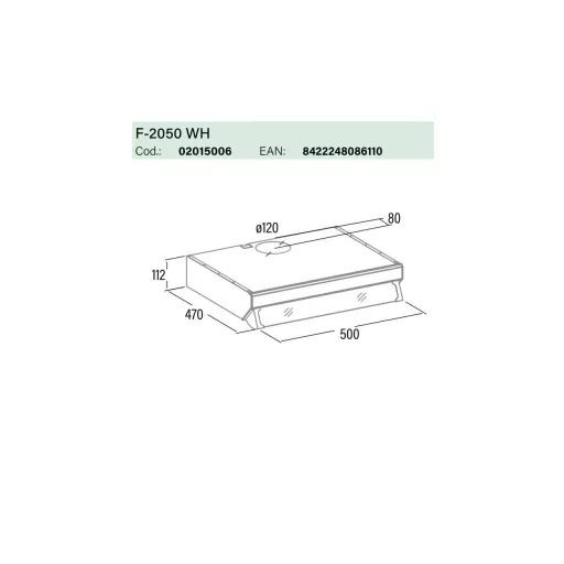 Cata - Páraelszívó F-2050 WH/L fehér - WaterMarkt.hu