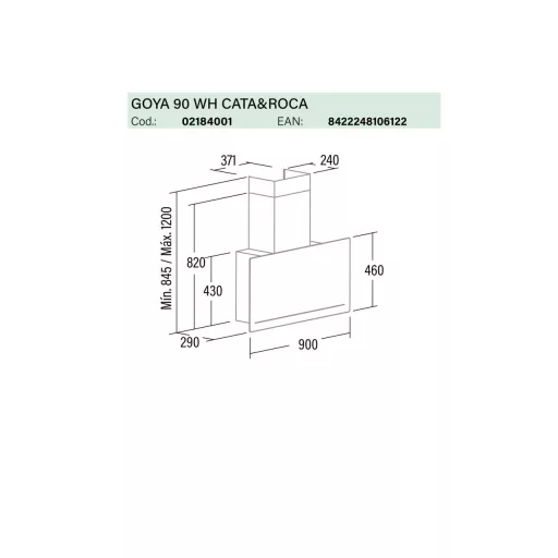 CATA - Páraelszívó GOYA 90 WH Can Roca - A készlet erejéig rendlhető! - WaterMarkt.hu
