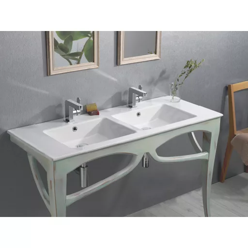 CeraStyle IBIZA - porcelán mosdókagyló - DUPLA - 121 x 51 cm - WaterMarkt.hu