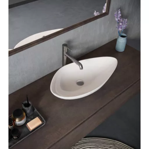 CeraStyle OLIVE - PULTRA ültethető - Top Counter - porcelán mosdó - 75 x 38 cm - WaterMarkt.hu