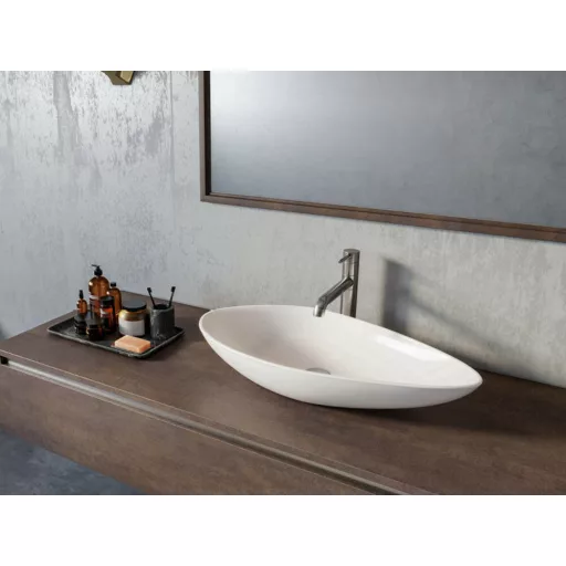 CeraStyle OLIVE - PULTRA ültethető - Top Counter - porcelán mosdó - 75 x 38 cm - WaterMarkt.hu